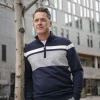 KJUS Men'S Stripe Sweater Half-Zip-Men Midlayers & Sweaters